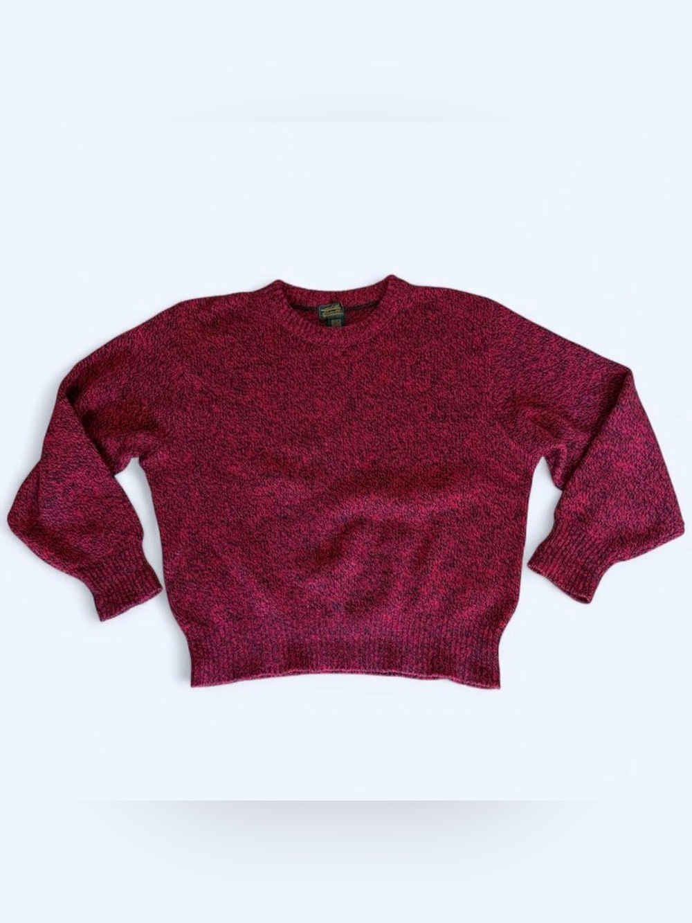 Vintage 1980’s Eddie Bauer Red & Black Wool Knit Sweater Men’s Size Large